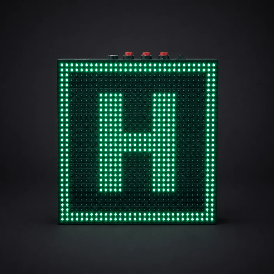 Стартовая LED-площадка с зелёной подсветкой